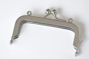 3" Silver Purse Frame Kisslock Glue-In Style 8cm x 3.5cm (3" x 1 1/3") A10936