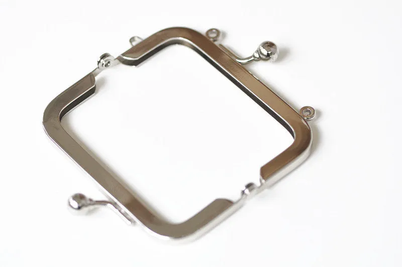 3" Silver Purse Frame Kisslock Glue-In Style 8cm x 3.5cm (3" x 1 1/3") A10936
