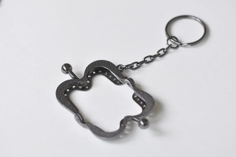 5pcs - 4cm (1 1/2") Mini Purse Frame Coin Purse Frame With Key Chain Pick Color