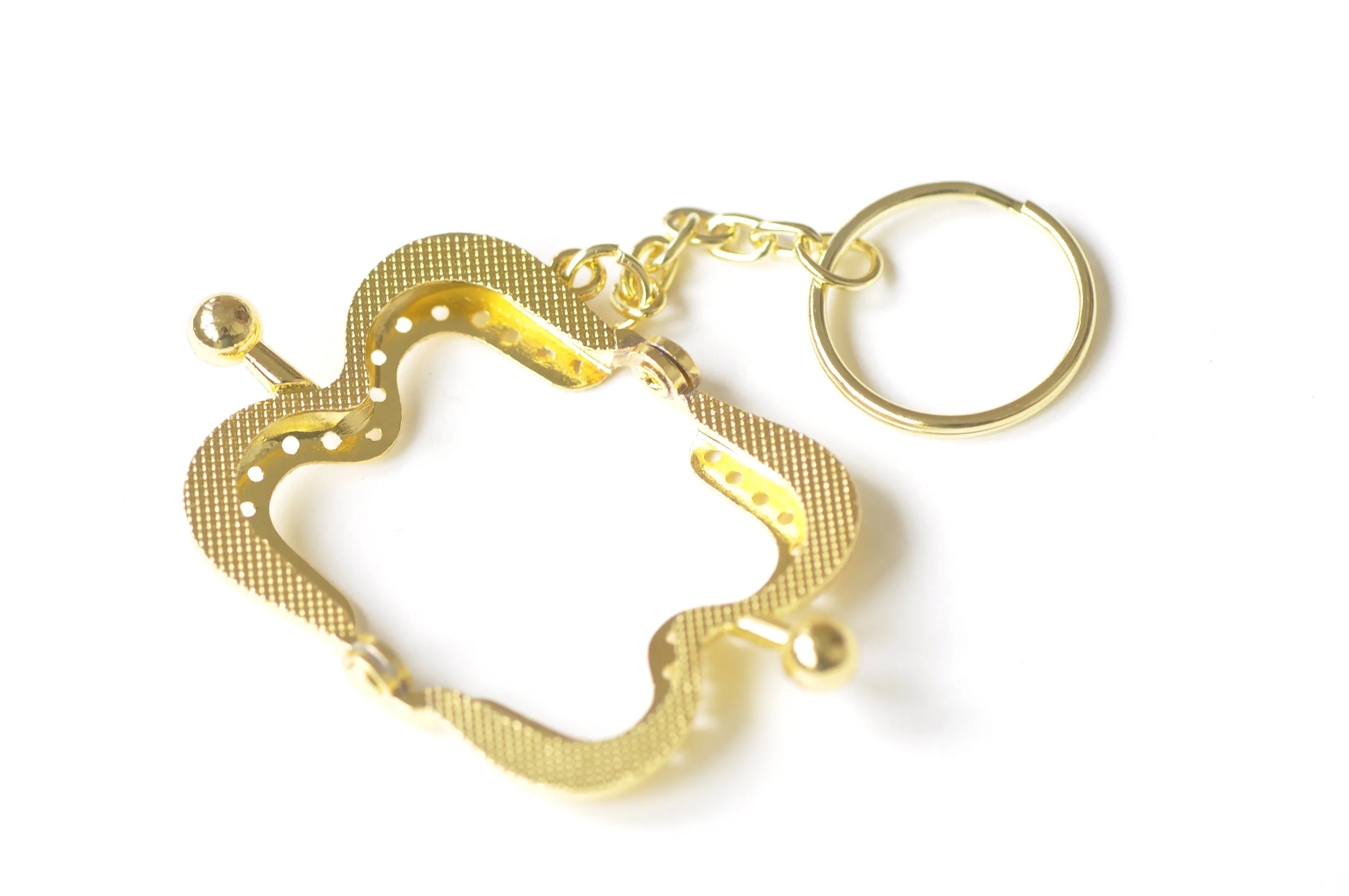 5pcs - 4cm (1 1/2") Mini Purse Frame Coin Purse Frame With Key Chain Pick Color