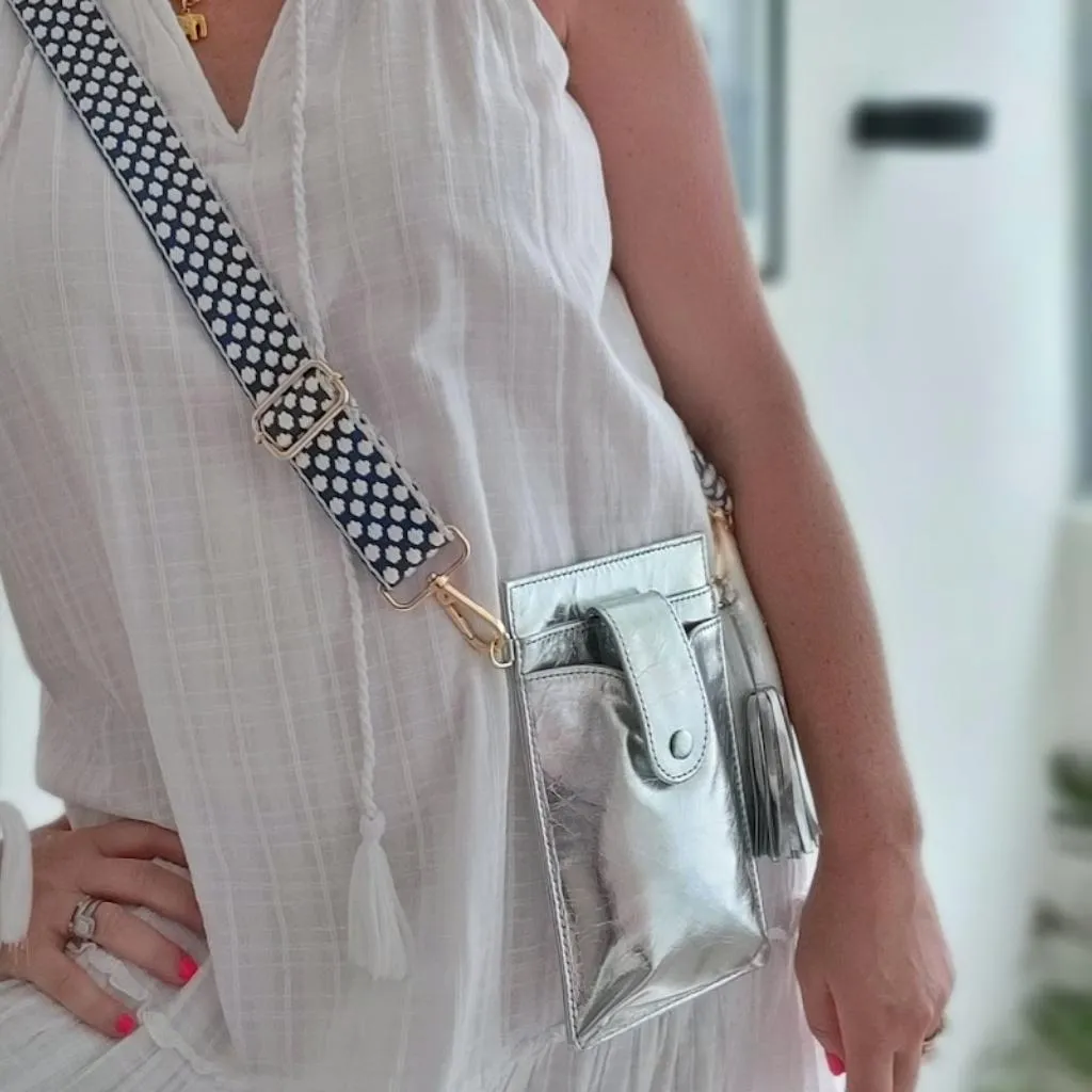 Agnes Phone Pouch - Silver Mirror