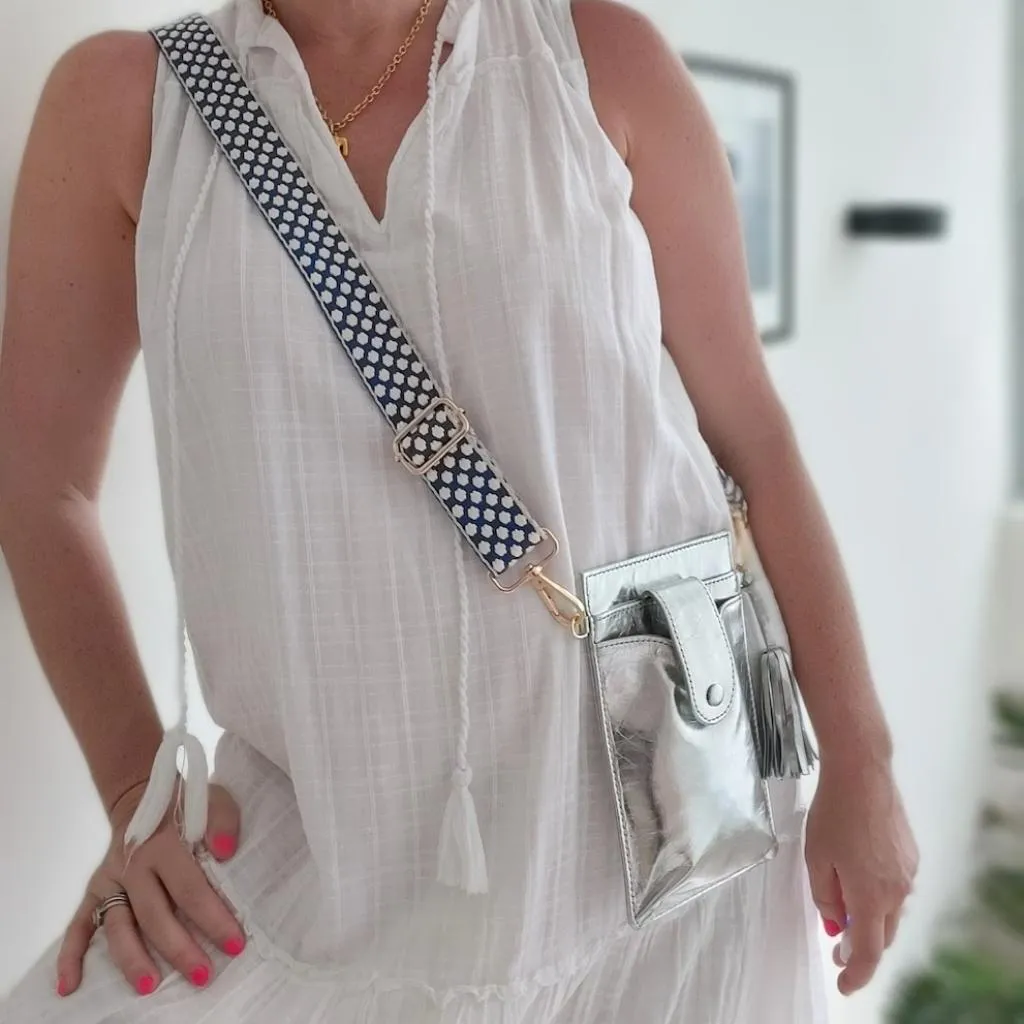 Agnes Phone Pouch - Silver Mirror