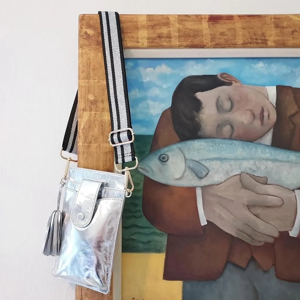 Agnes Phone Pouch - Silver Mirror