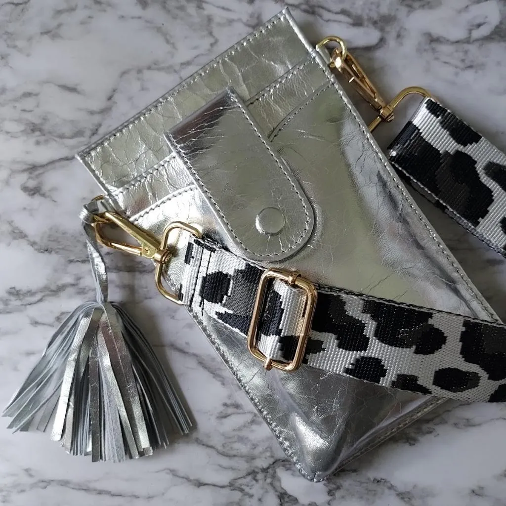 Agnes Phone Pouch - Silver Mirror