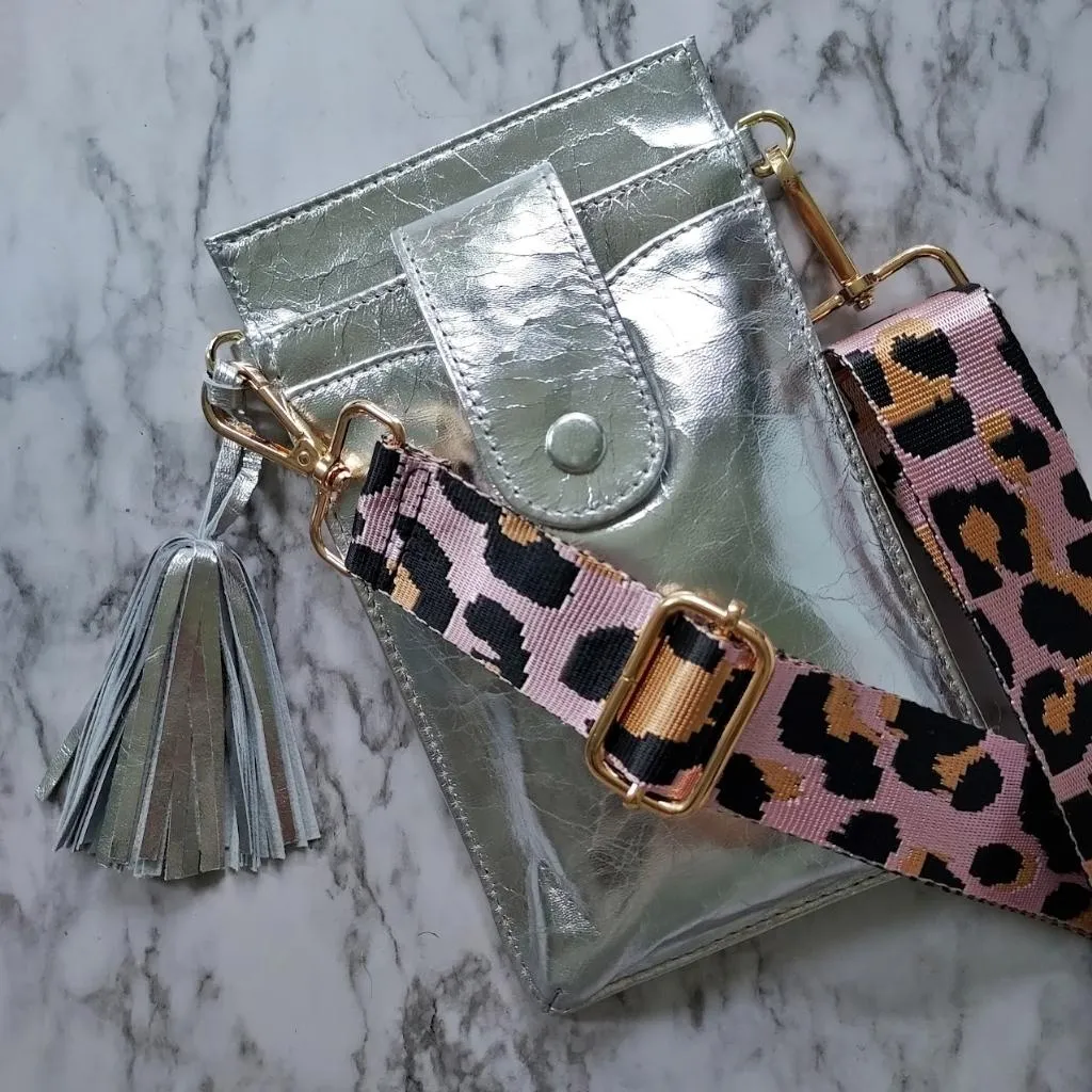 Agnes Phone Pouch - Silver Mirror