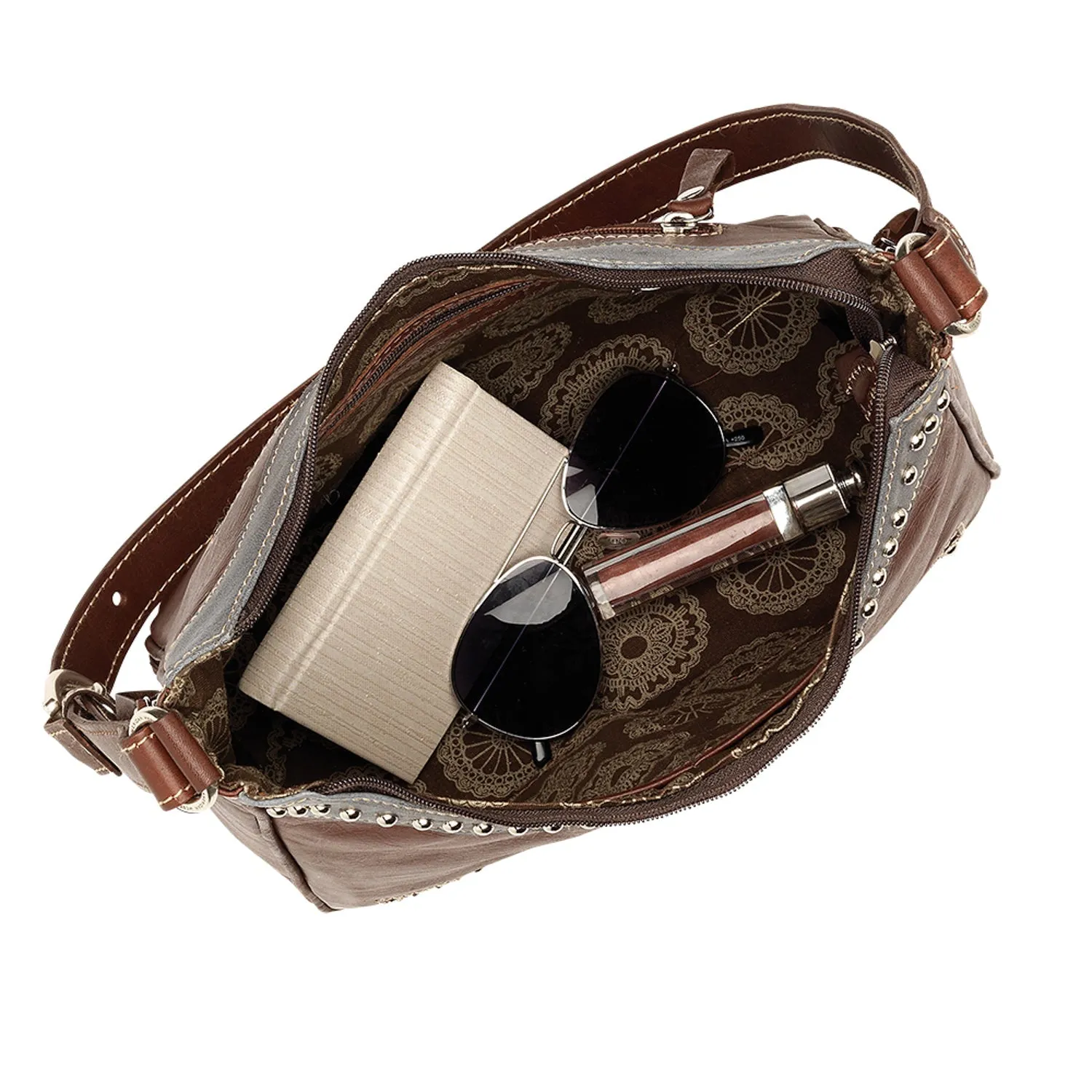 American West Harvest Moon Natural Tan Leather CCS Shoulder Bag