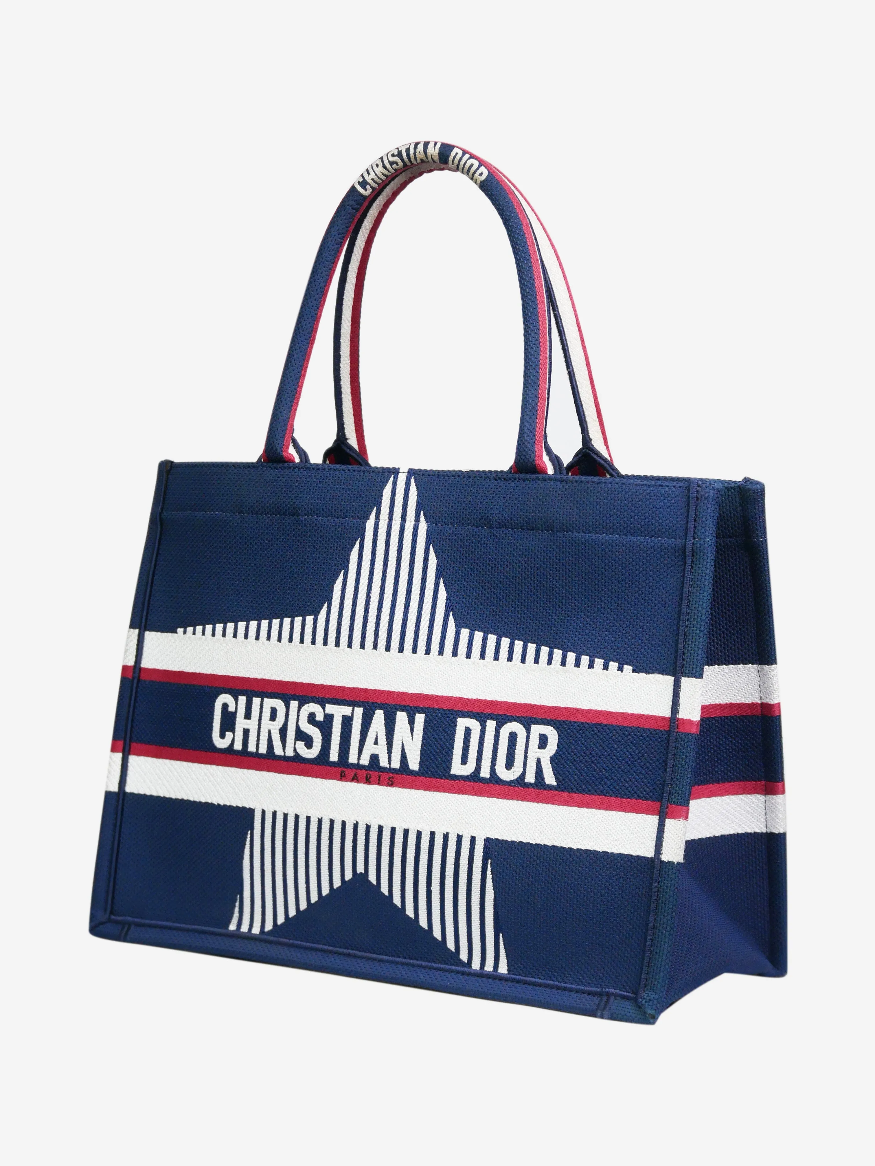 202 Blue Striped Star Book Tote - Medium Size