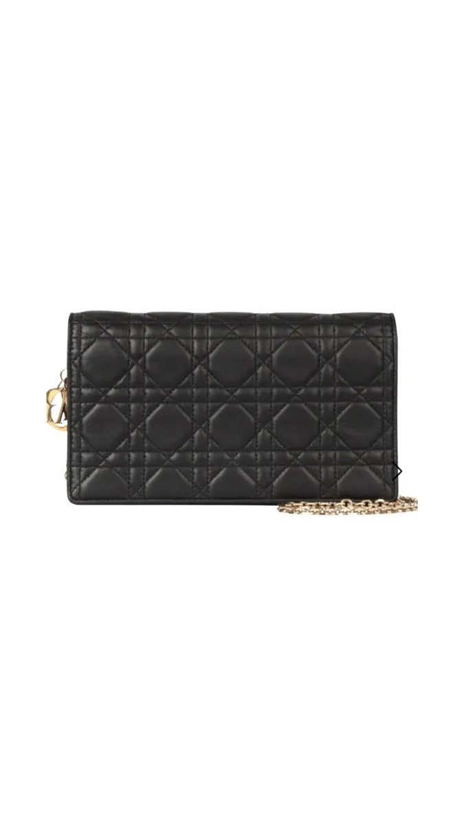 CHRISTIAN DIOR Cannage Lady Dior Pouch