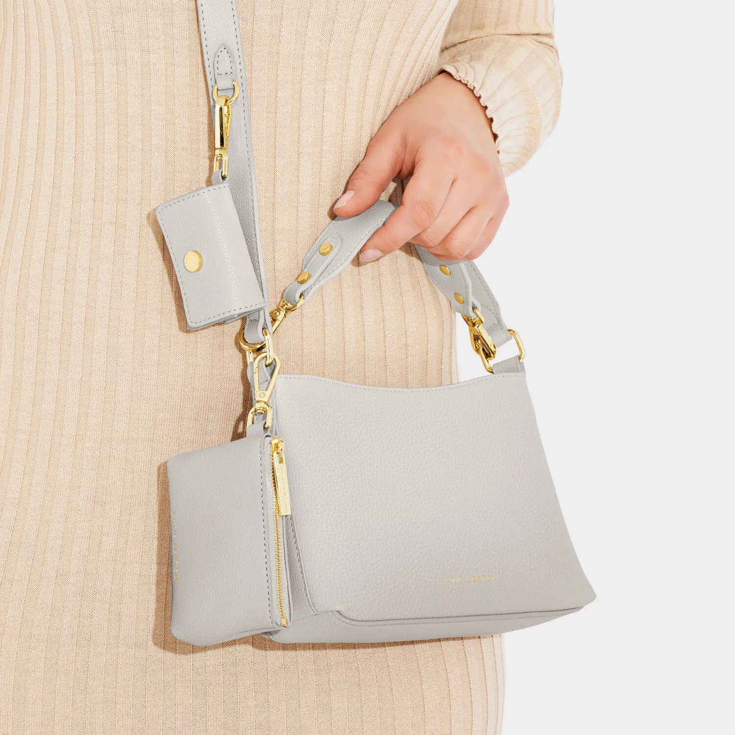 Evie Crossbody Bag in Cool Gray