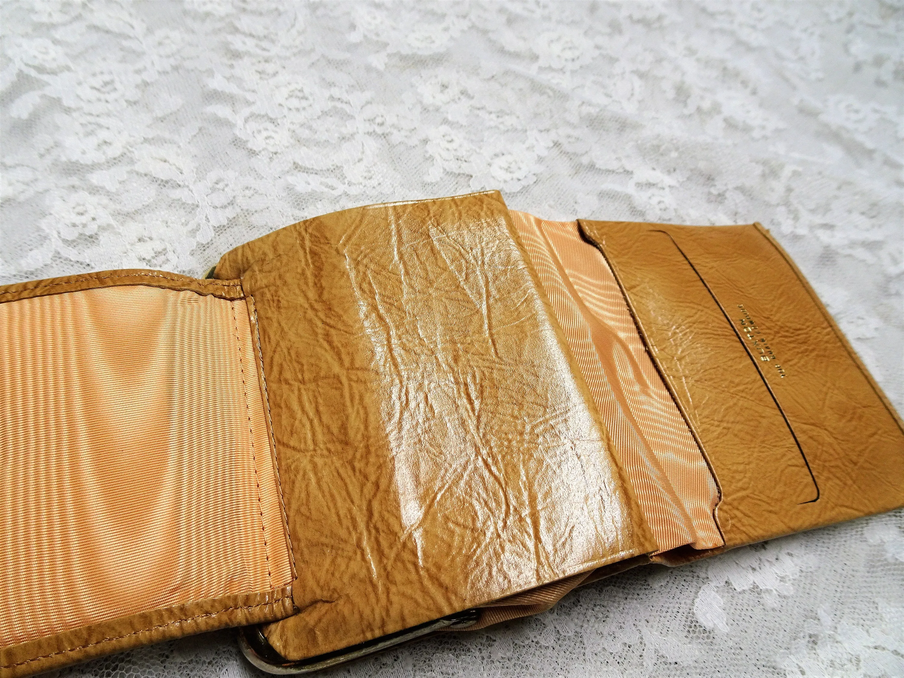 FABULOUS Vintage 50s BUXTON Leather Wallet,Attractive Textured Top Grain Cowhide and Exotic Dyed Wallet,Never Used,Clutch Purse Wallet