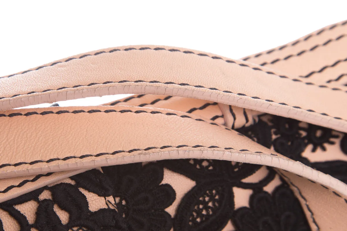 Fendi Black & Nude Lace Limited Edition B Handbag