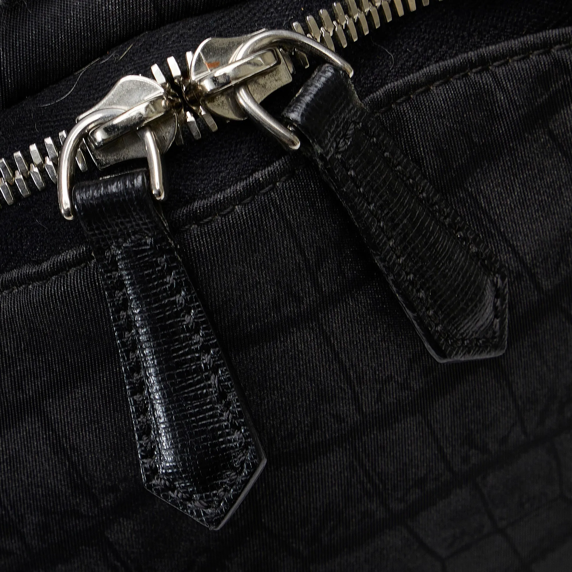 FENDI Croc Embossed Nylon Backpack
