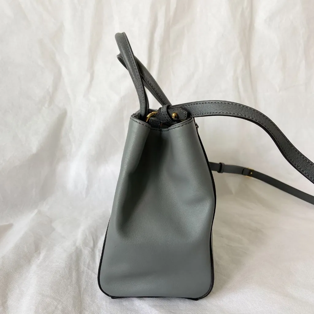 Fendi Grey Leather Small 2Jours Tote