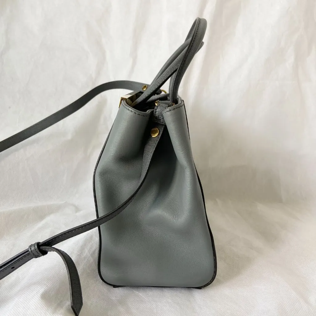 Fendi Grey Leather Small 2Jours Tote