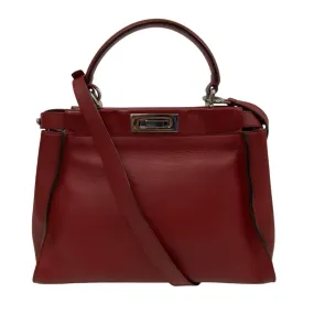 FENDI Handbag 8BN290 leather Red Peek-a-boo regular