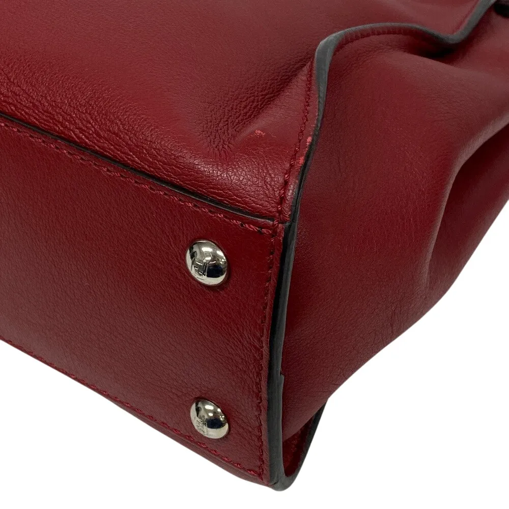 FENDI Handbag 8BN290 leather Red Peek-a-boo regular