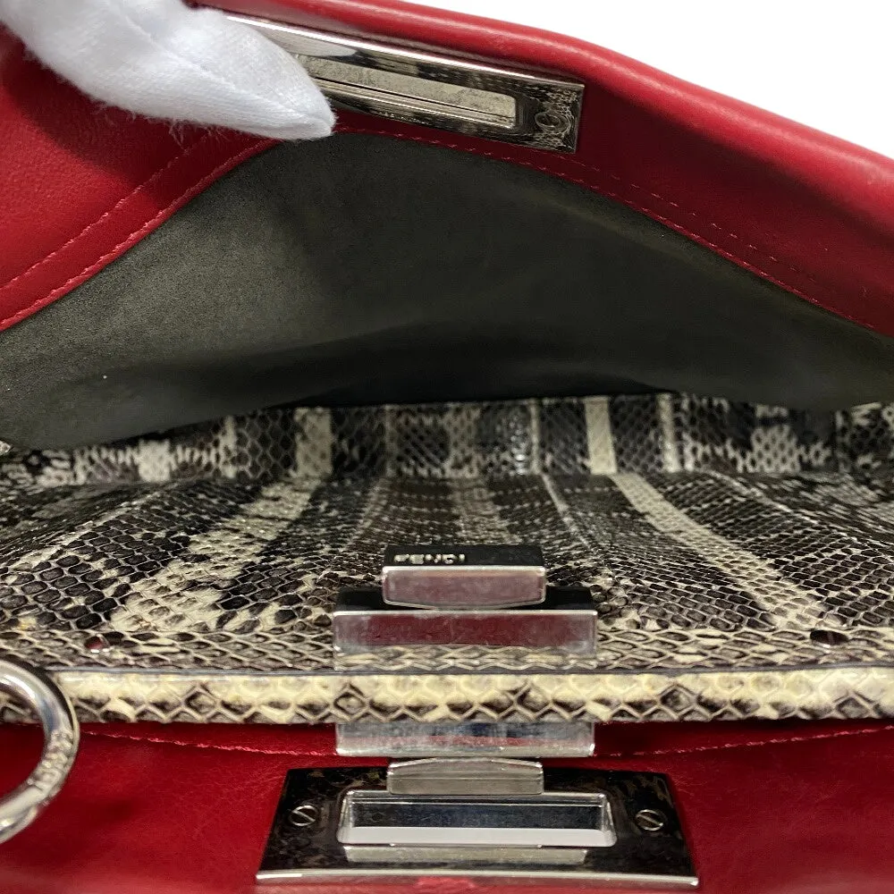 FENDI Handbag 8BN290 leather Red Peek-a-boo regular