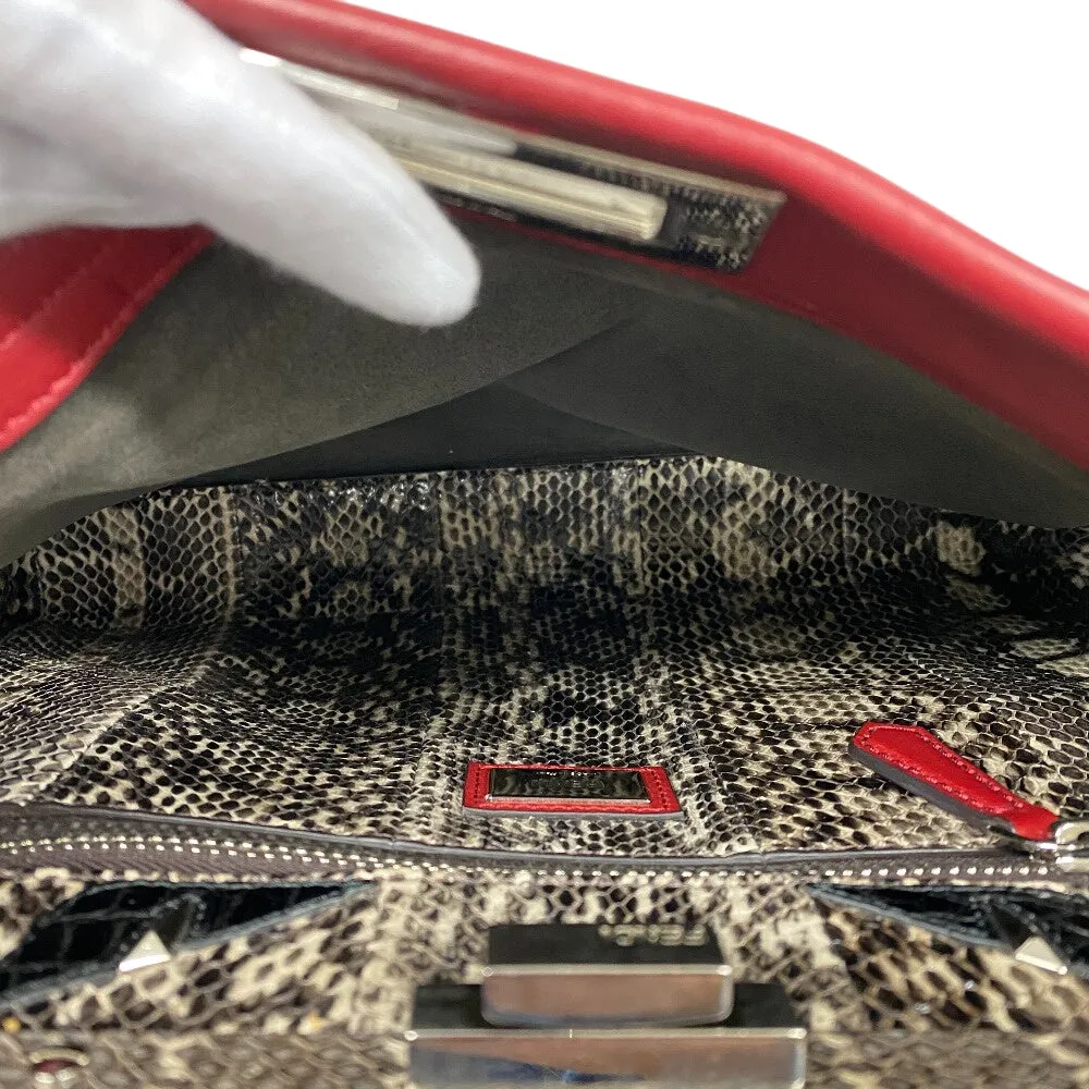 FENDI Handbag 8BN290 leather Red Peek-a-boo regular