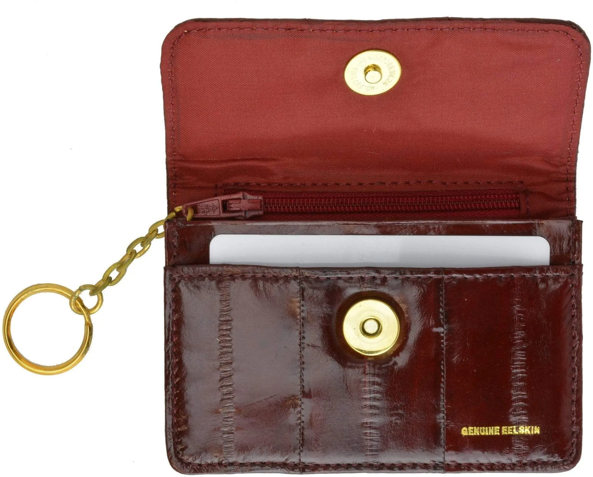 Genuine Eel Skin Leather Womens Coin Change Purse E 855
