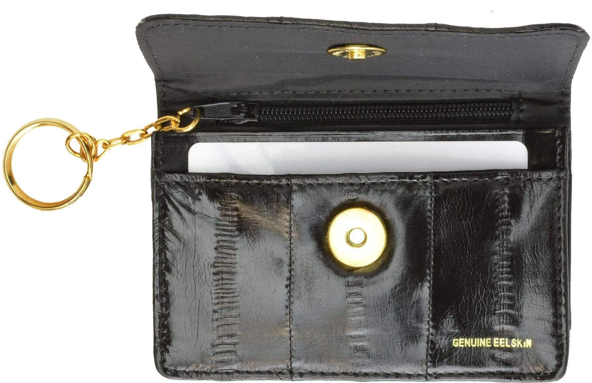 Genuine Eel Skin Leather Womens Coin Change Purse E 855