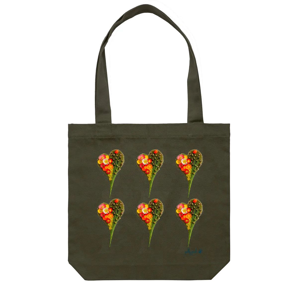 Poppy Hearts Tote Bag