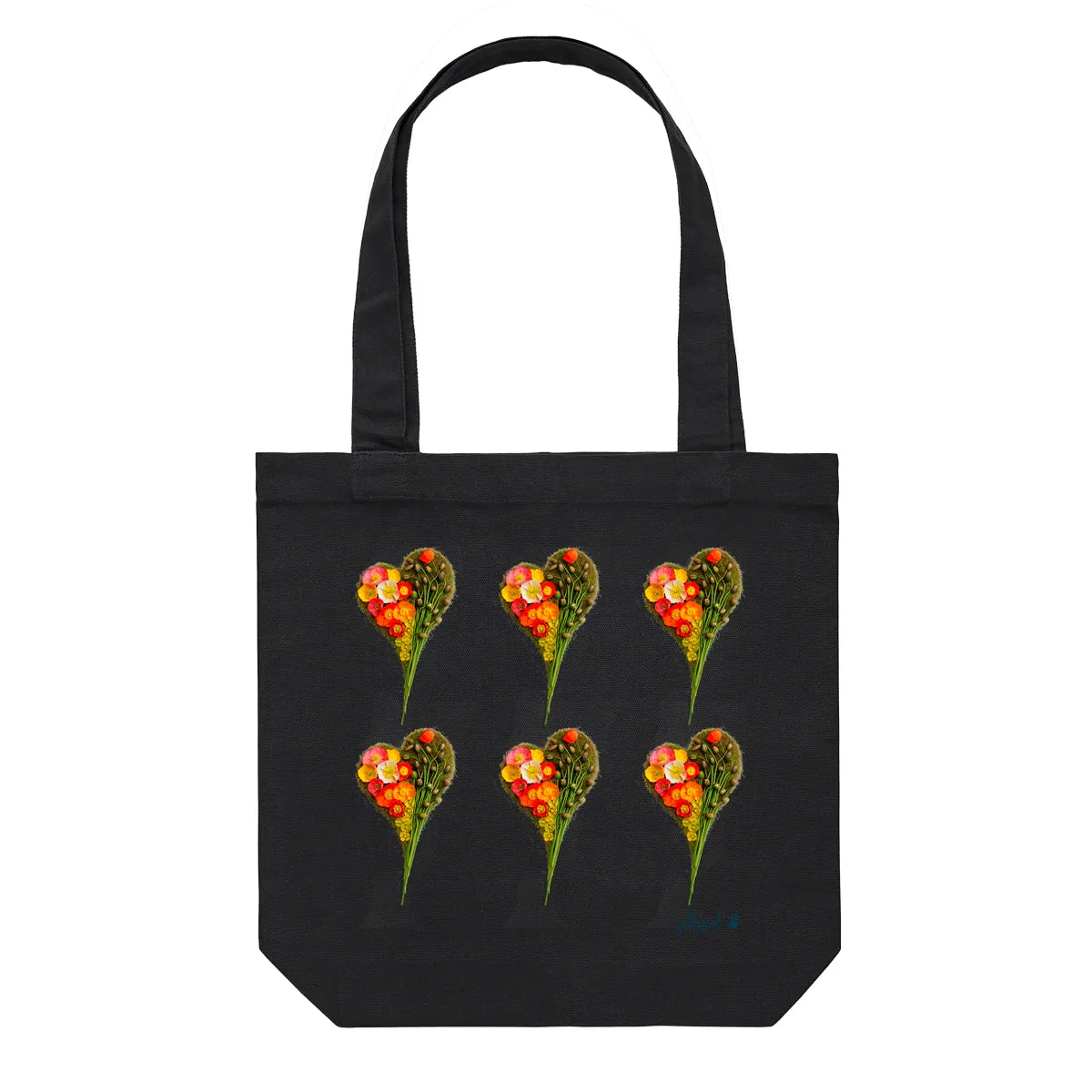 Poppy Hearts Tote Bag