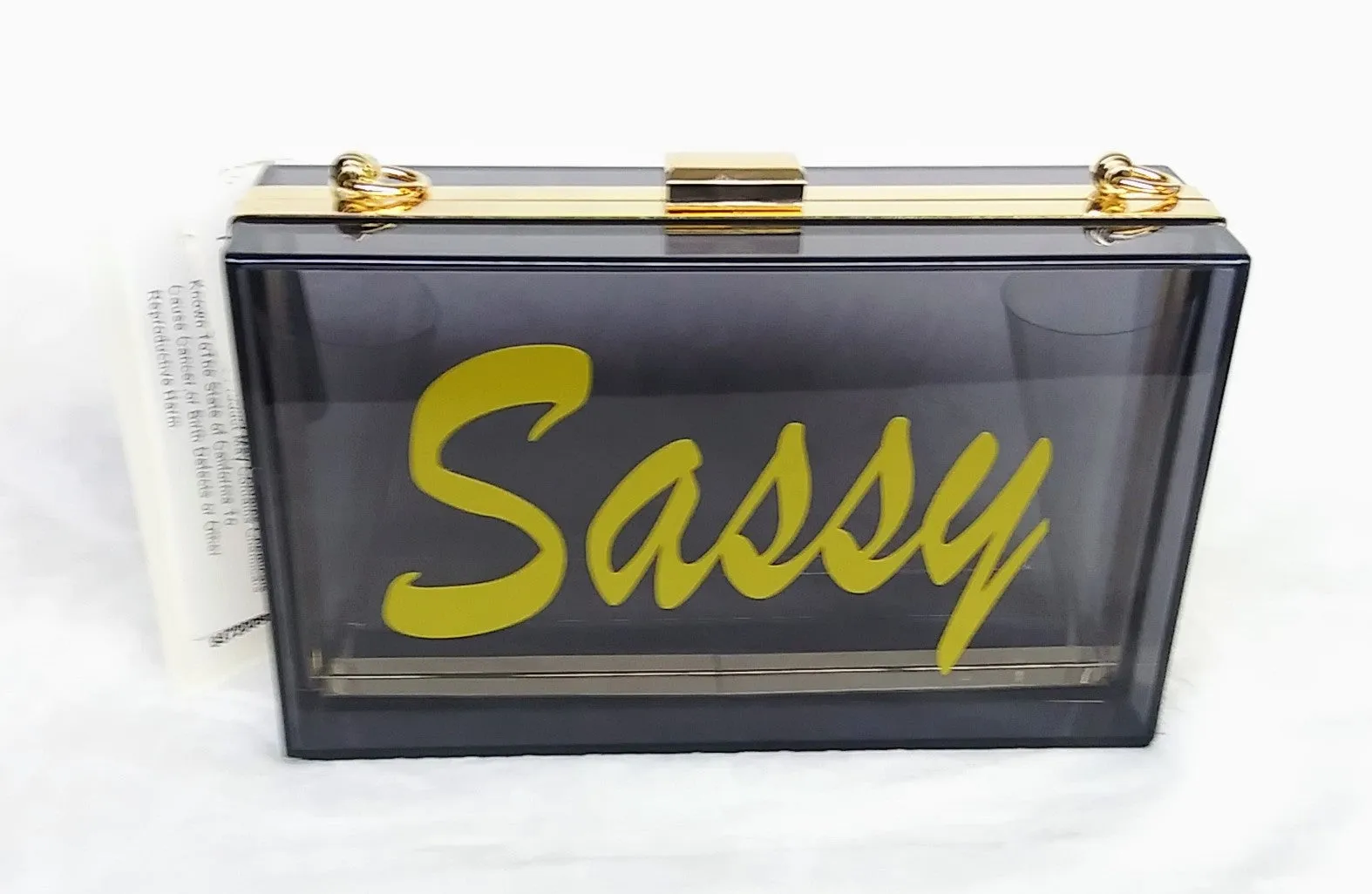 Sassy Acrylic Clutch in Black
