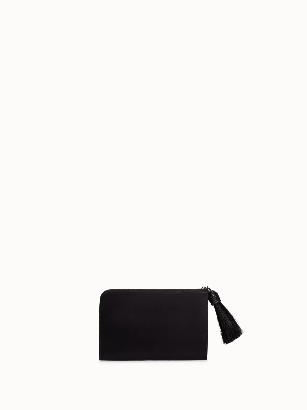 Tassel Pouch aus Satinstoff