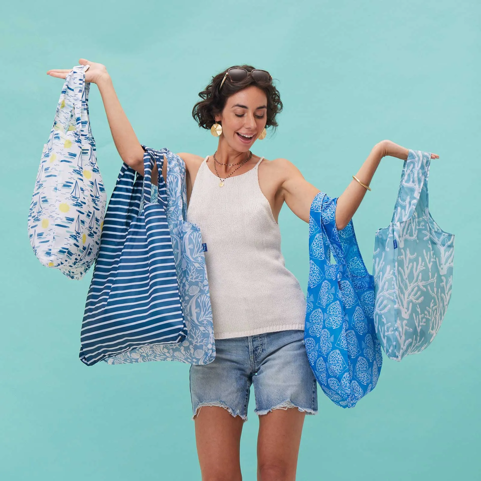 Underwater Sea Blu Bag Reusable Shopping Bag - Machine Washable