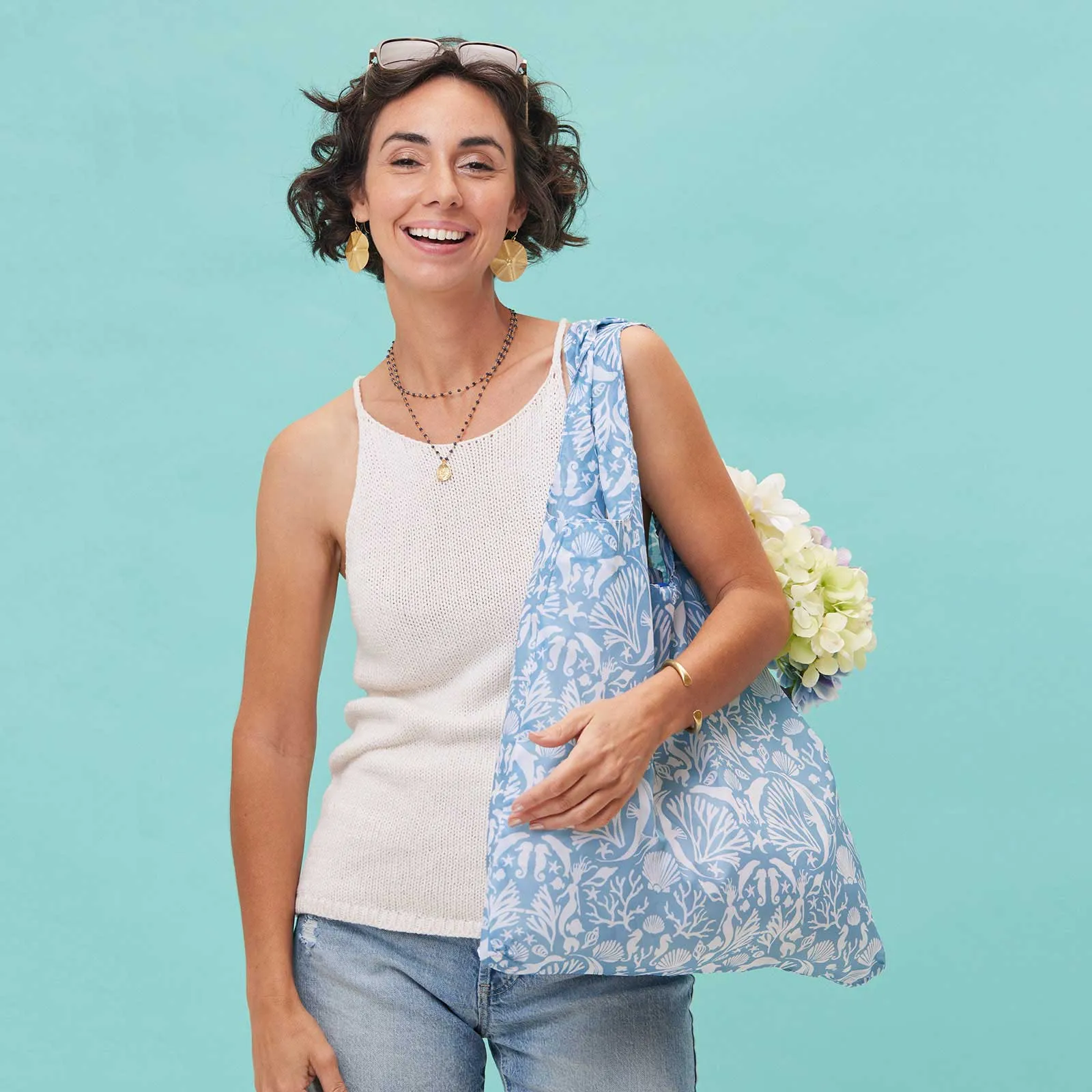 Underwater Sea Blu Bag Reusable Shopping Bag - Machine Washable