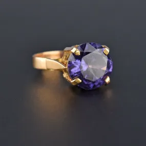 Vintage 18K Gold Alexandrite Color Change Sapphire Ring