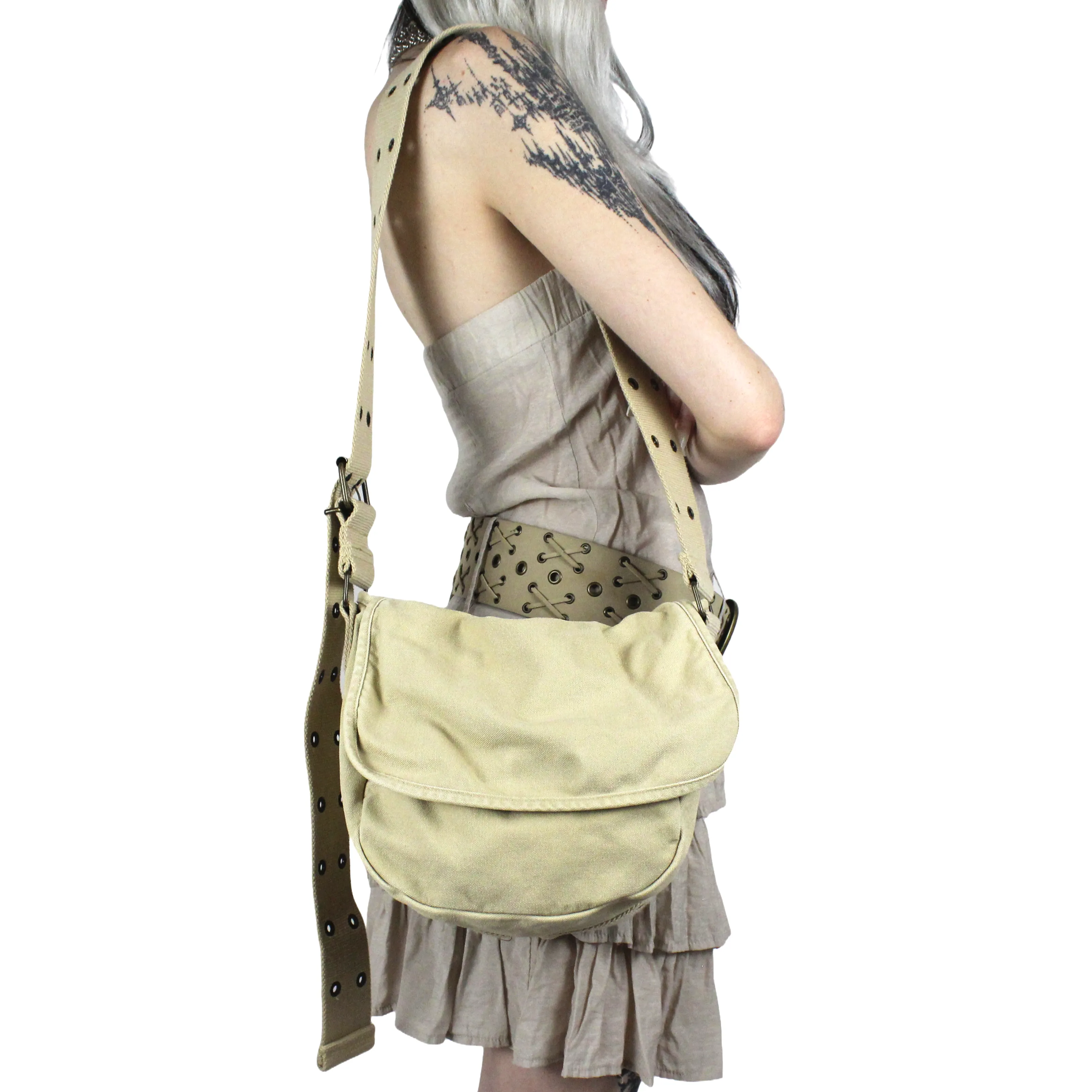 Y2K Grommet Belt Bag